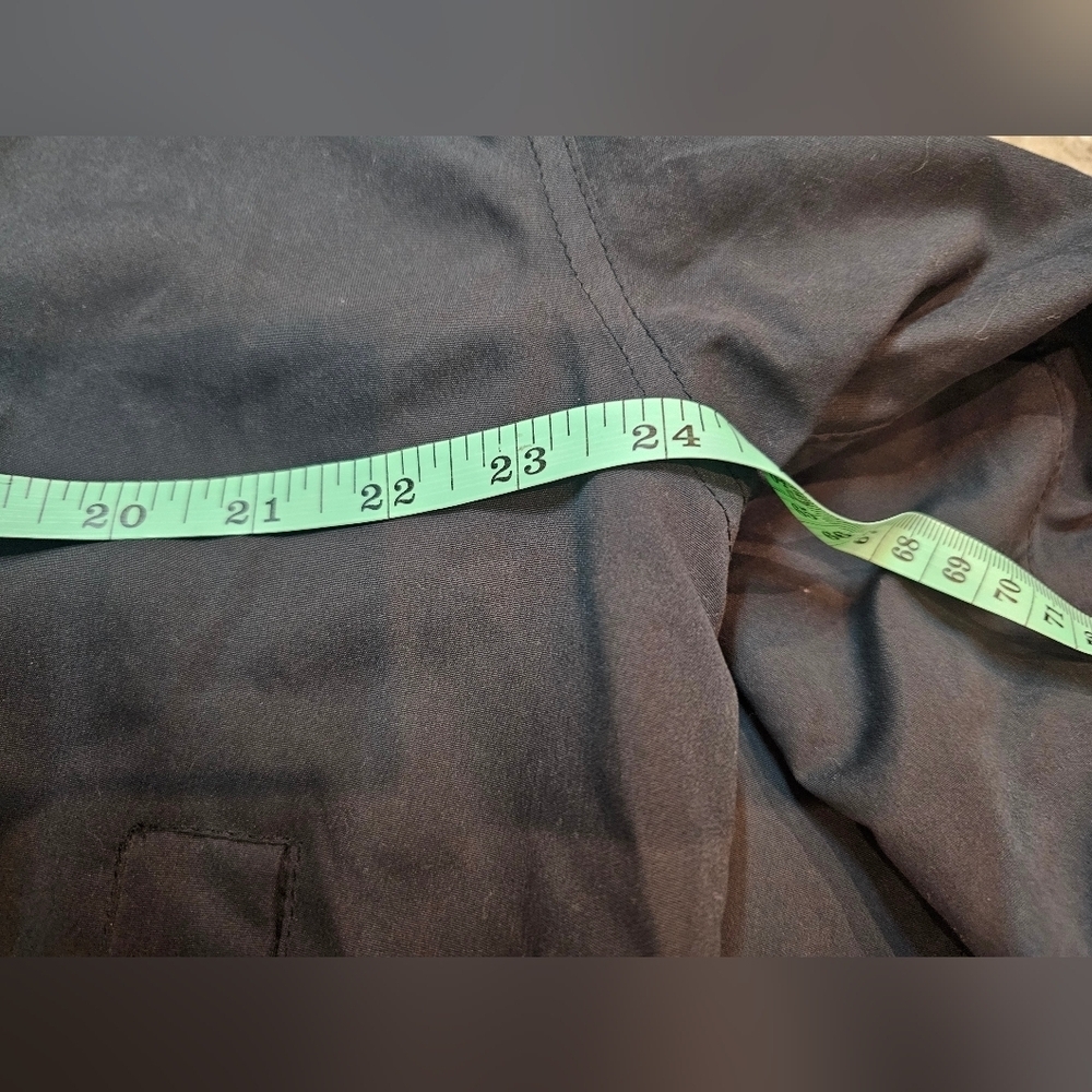 Armadillo Black Bomber Jacket Men’s XL Tan Collar Zip Front Windbreaker Style - Picture 10 of 11